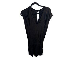 Lascana black romper/swim cover up size small